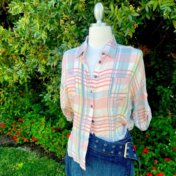 Heartloom Multicolor Plaid Button-Down Shirt - Picture 3 of 8